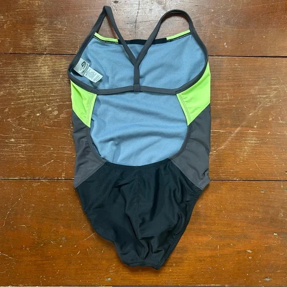 Champion Gray and Neon Green Swimsuit - Picture 2 of 7